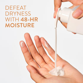 Native pump dispensing lotion for easy, mess-free application