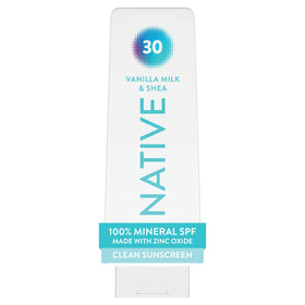 Native front packaging showing SPF 30 zinc oxide protection benefit