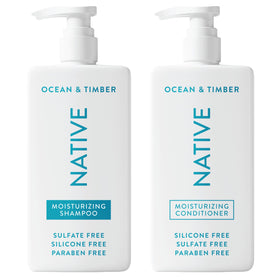 Native front packaging showing both bottles and ocean timber scent benefit