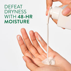 Native pump dispensing lotion for quick, no-mess daily use convenience