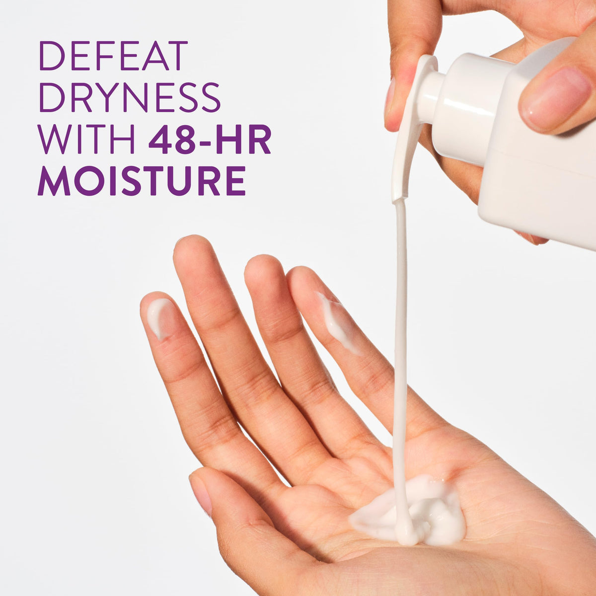 Native pump top dispensing lotion for easy, measured application