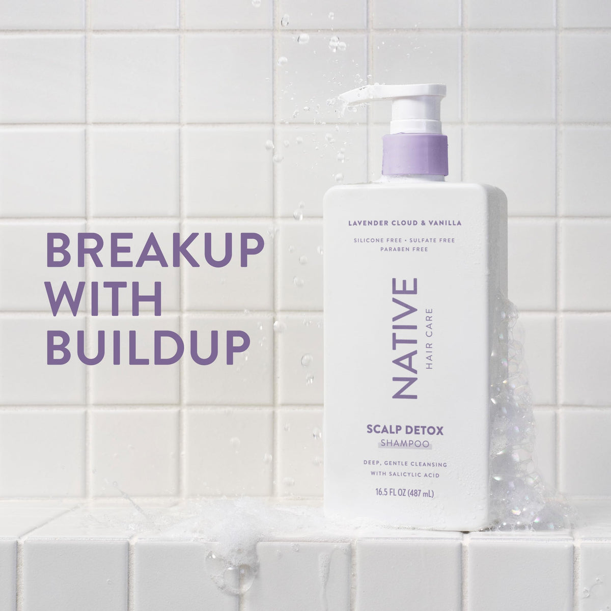 Native label close-up highlighting detox and clean-ingredient claims
