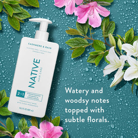 Native Cashmere & Rain scent elements with flowers and water evoking fresh aroma