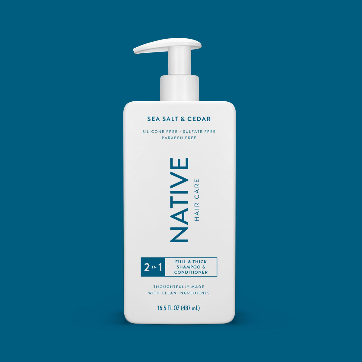 Native back label with ingredient list visible for clean formulation benefits