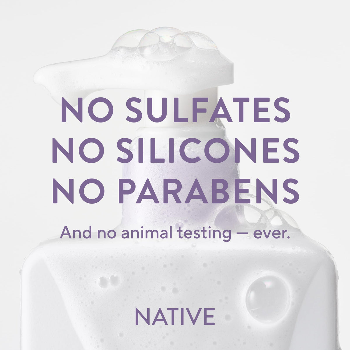 Native bottle on shower shelf illustrating everyday lifestyle use