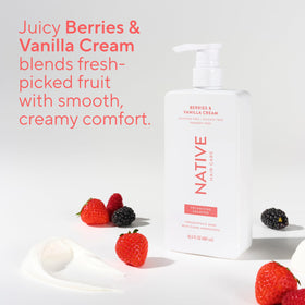 Native shampoo paired with conditioner showing a complete volumizing routine