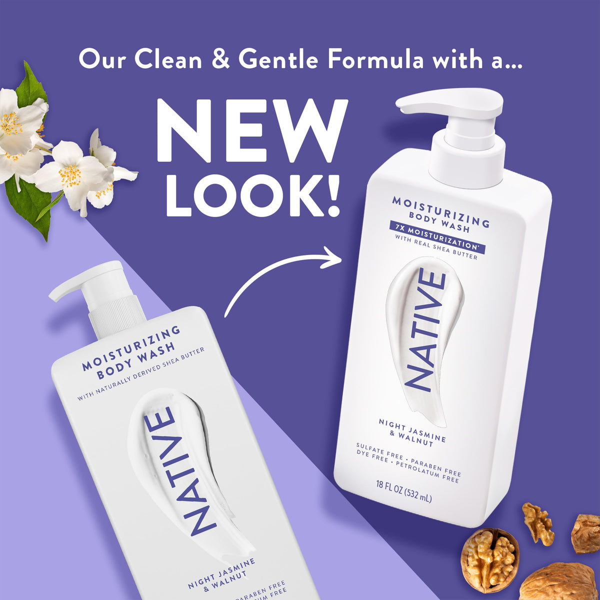 Native 18 oz bottle in hand showing size and lasting use benefit