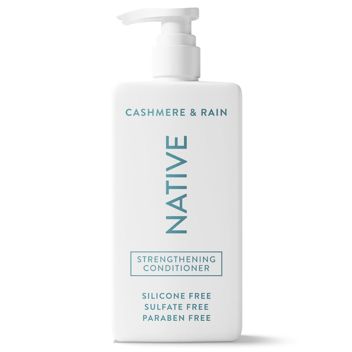 Native strengthening conditioner front packaging showing size and scent benefit