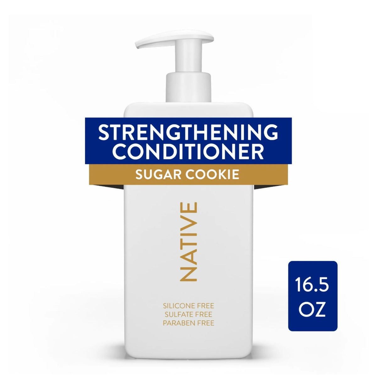 Native conditioner in shower being applied to hair showing user-friendly use and hydration benefit