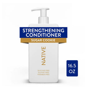 Native conditioner in shower being applied to hair showing user-friendly use and hydration benefit