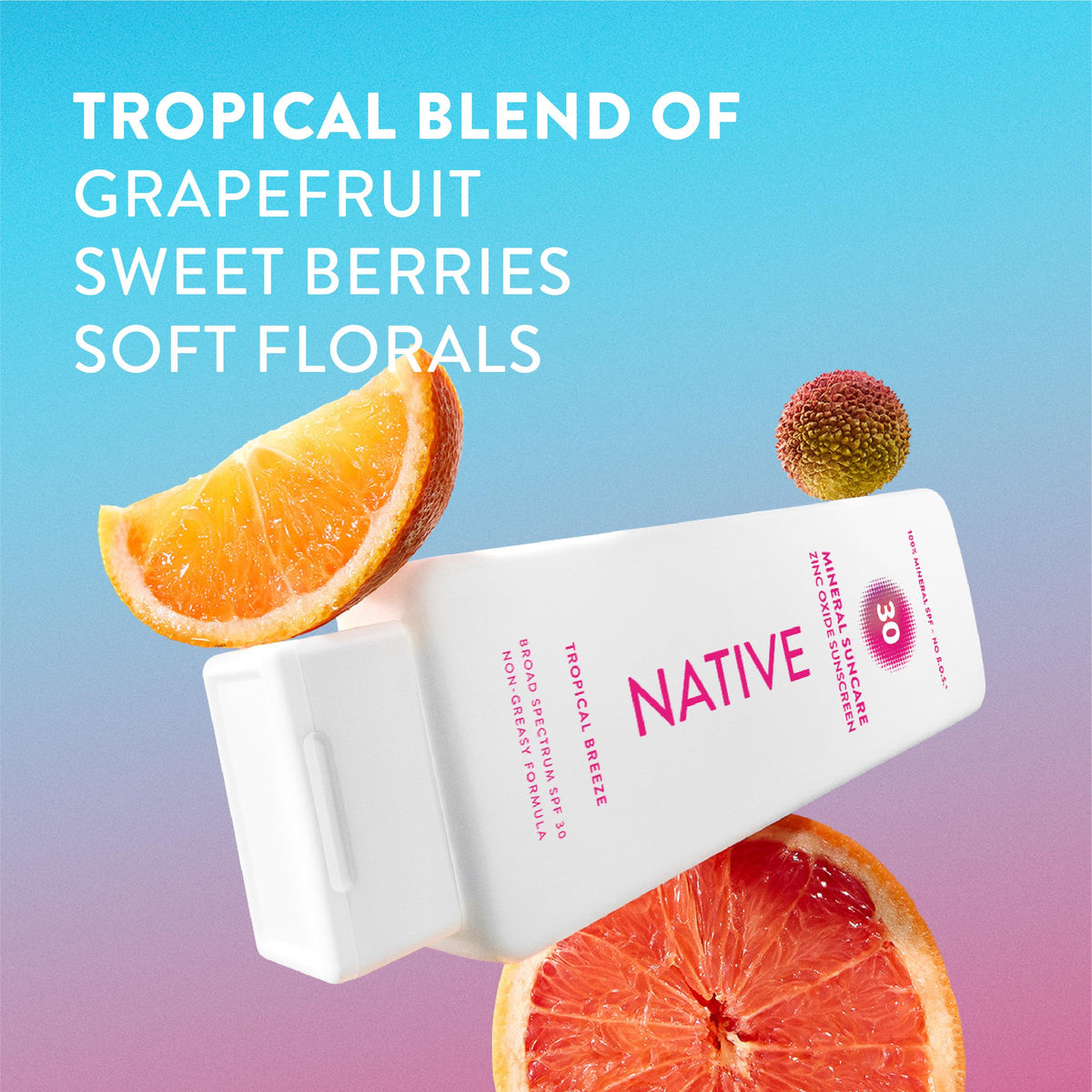 Native sunscreen applied on forearm demonstrating even coverage and no white cast