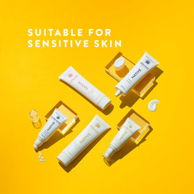 Native sunscreen back label with ingredients and dermatologist-tested information benefit