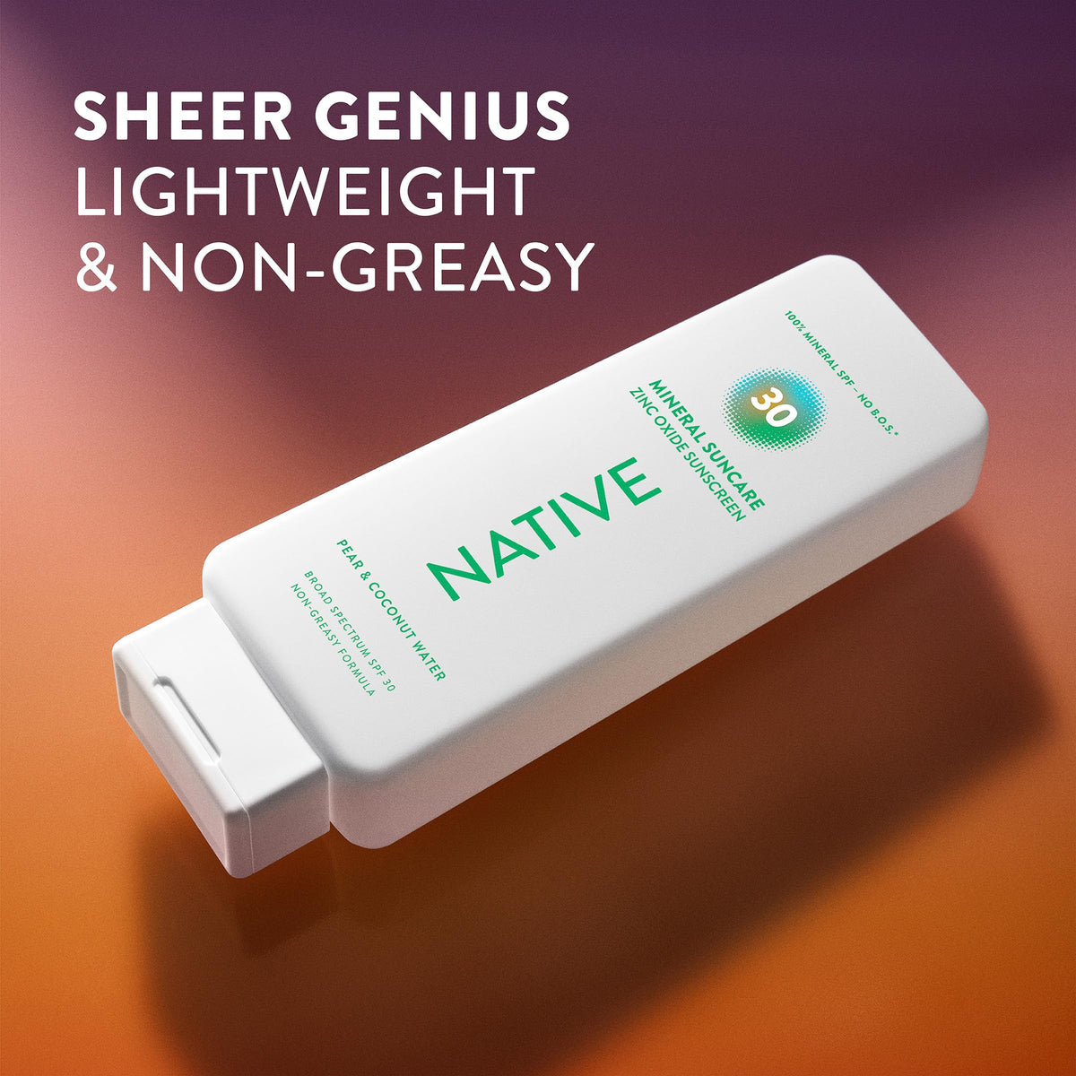 Native sunscreen on hand being spread showing quick absorption benefit