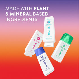 Native sunscreen next to common items to show 7 oz size and portability benefit