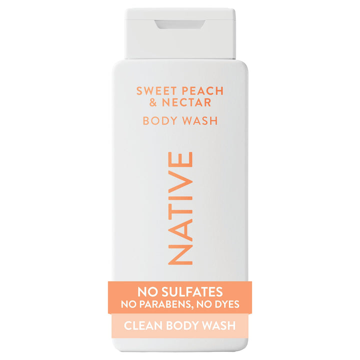 Native bottle front packaging showing label and 18 oz size for clean benefit