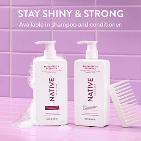 Native creamy foam texture closeup showing mild lather and conditioning feel benefit