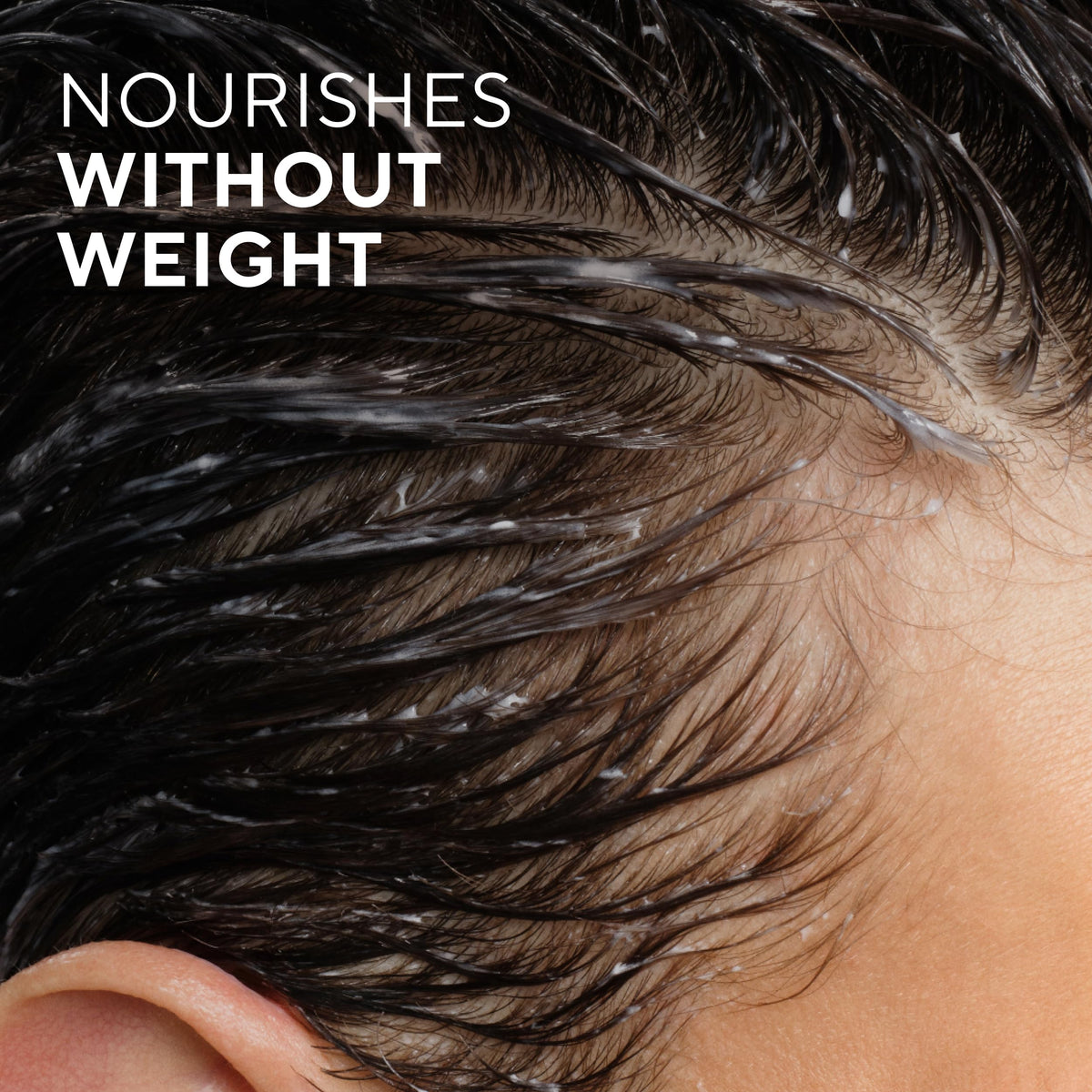 Native conditioner cream texture showing slip for easier detangling