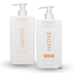 Native front packaging showing duo and inviting warm scent