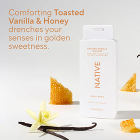 Native label ingredient callout highlights plant-based cleansers benefit