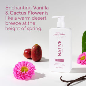 Native ingredients visual of coconut and botanical extracts