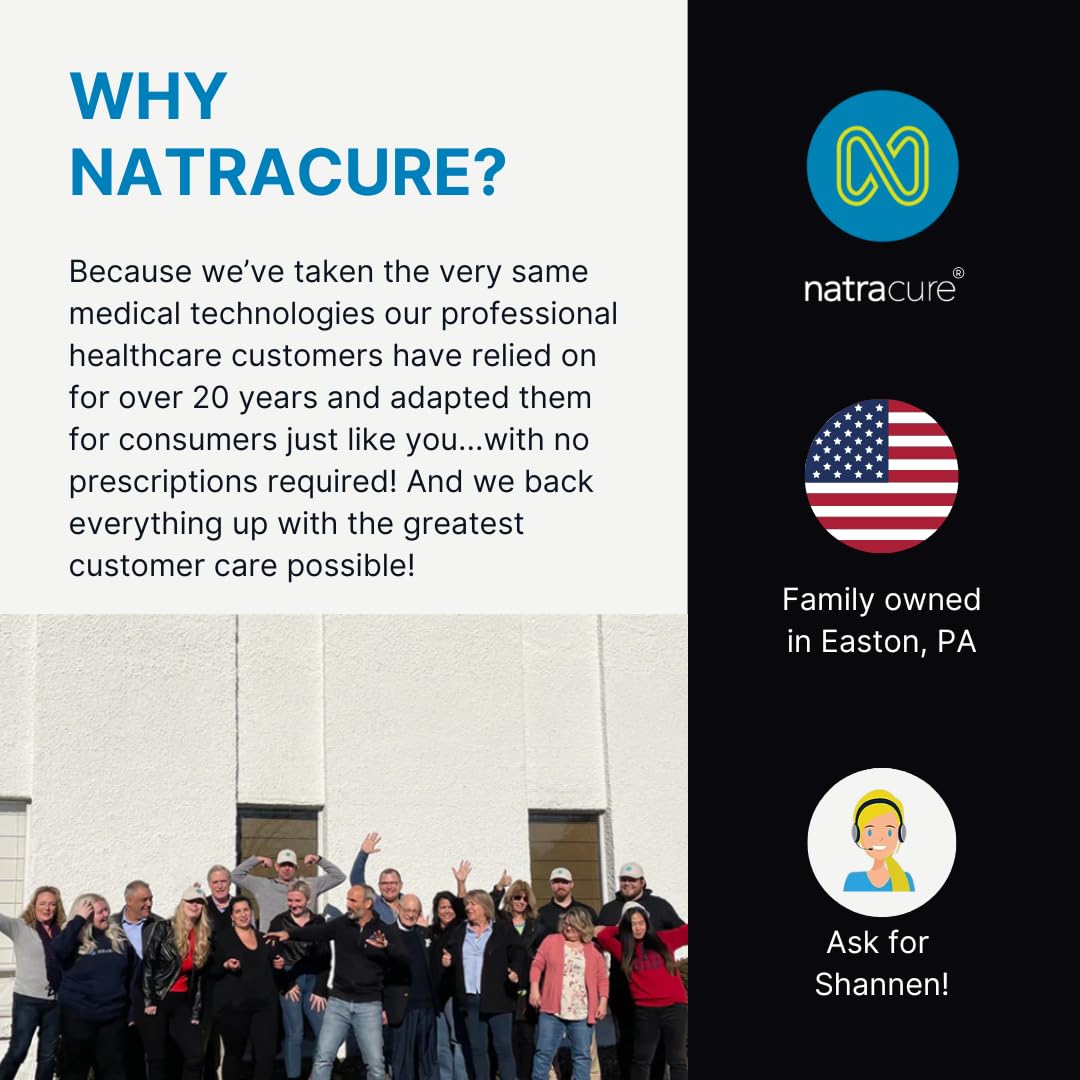 NatraCure label closeup showing sizing and product information