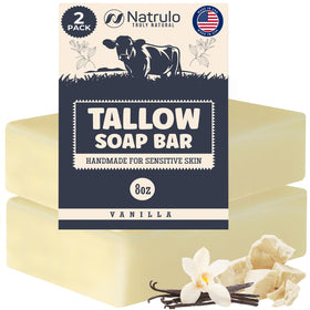 Natrulo front bar view showing smooth surface and moisturizing benefit