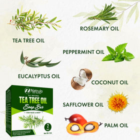 Natrulo product label listing tea tree and essential oils for ingredient transparency