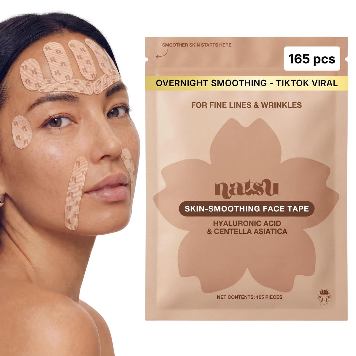 Natsu front packaging showing total 165 pre-cut patches and shapes for easy use