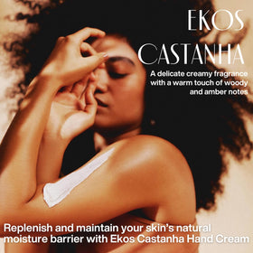 natura Castanha cream texture close-up highlighting lightweight absorbent finish