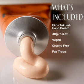 Natura cream applied to hands demonstrating moisturized, smoother skin benefit