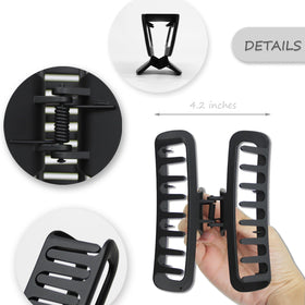 Naturahand clip holding long curly hair demonstrating secure no-slip styling