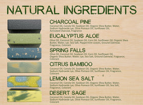 NATURAL AMERICAN bar next to ruler for size scale and travel-friendly benefit