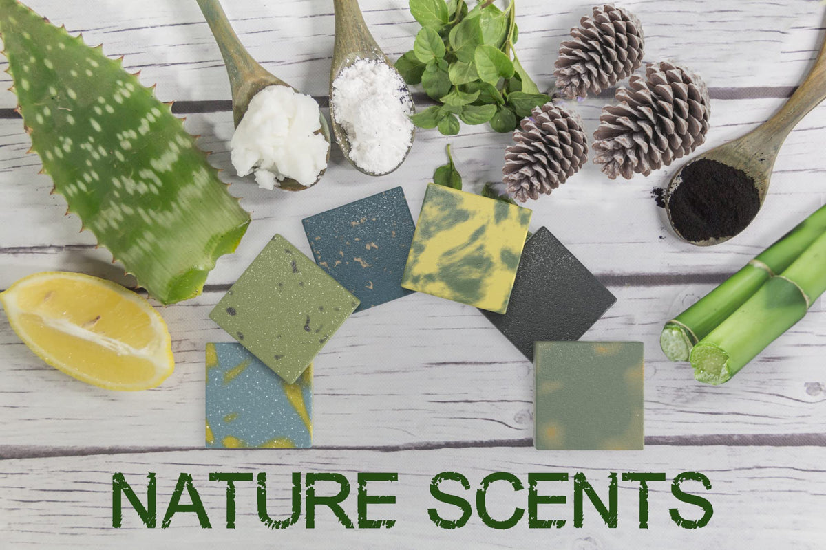 NATURAL AMERICAN soap lather in hand demonstrating moisturizing lather benefit