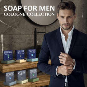 NATURAL AMERICAN rich lather on skin demonstrating gentle cleanse and softening benefit