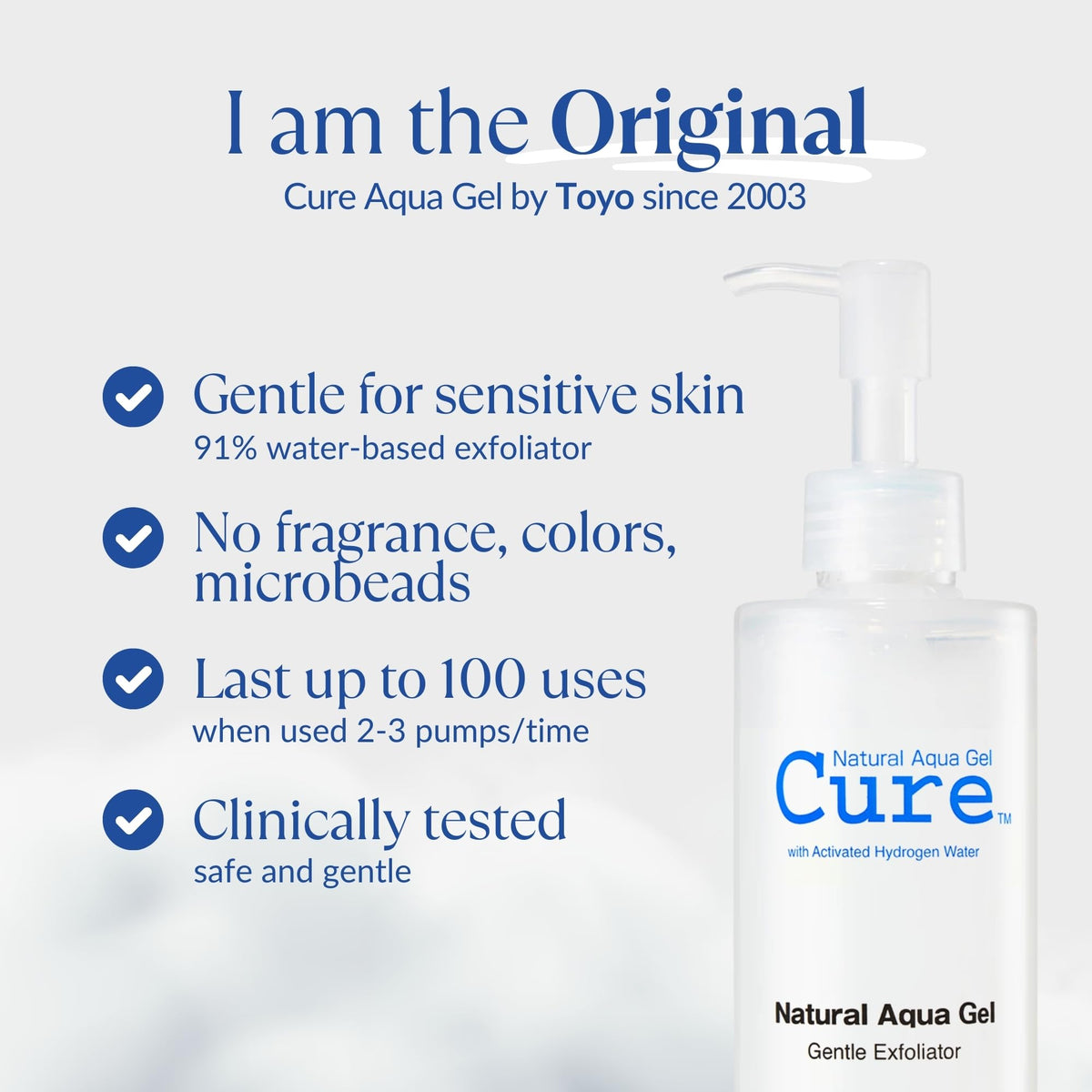 Natural Aqua Gel Cure on bathroom shelf showing daily routine compatibility