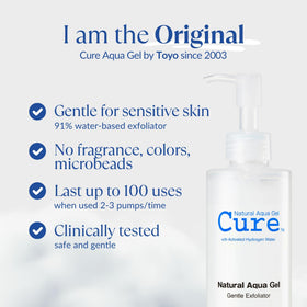 Natural Aqua Gel Cure on bathroom shelf showing daily routine compatibility