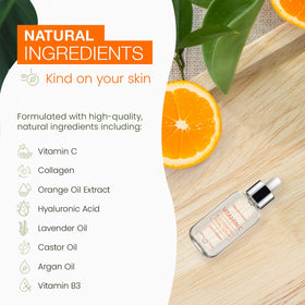 Natural Chemist bottle with natural ingredient props suggesting skin-nourishing benefits
