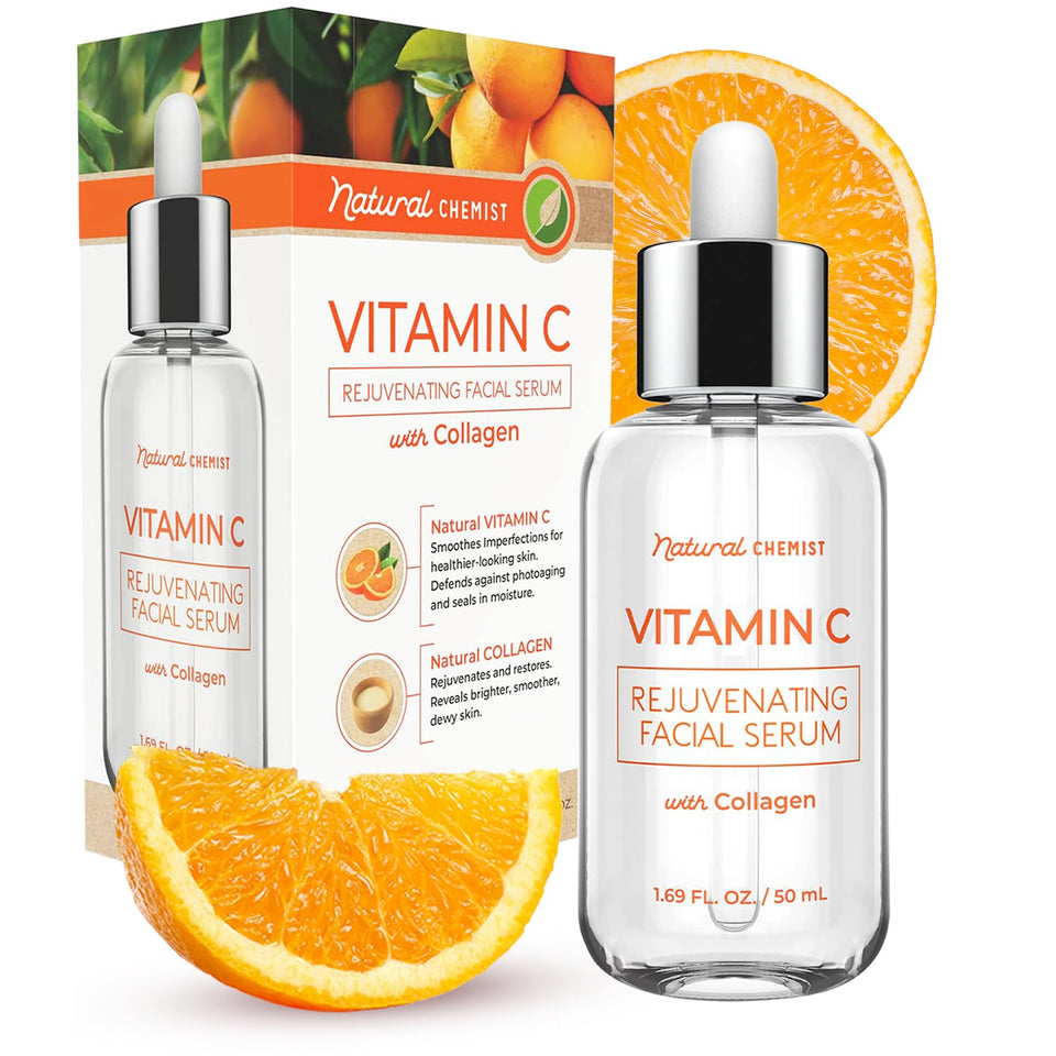 Natural Chemist bottle front view showing clean packaging and brightening promise