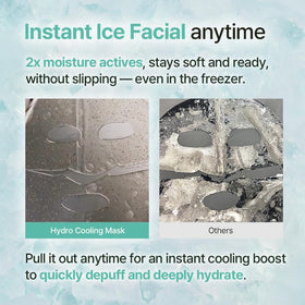 NATURAL DERMA PROJECT mask applied to face for instant soothing relief
