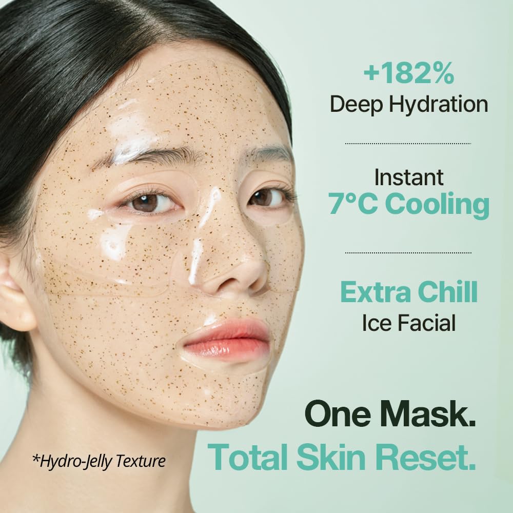 NATURAL DERMA PROJECT frozen mask in freezer ready to reduce puffiness