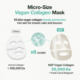NATURAL DERMA PROJECT close-up of hydrogel sheet texture and fit