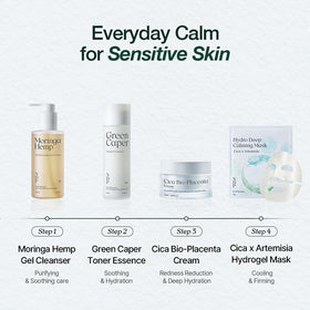 NATURAL DERMA PROJECT product styled in a clean bathroom setting for daily use