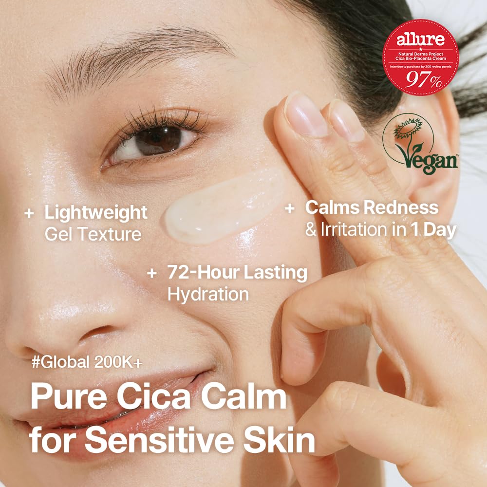 NATURAL DERMA PROJECT open jar gel texture highlighting cooling hydration