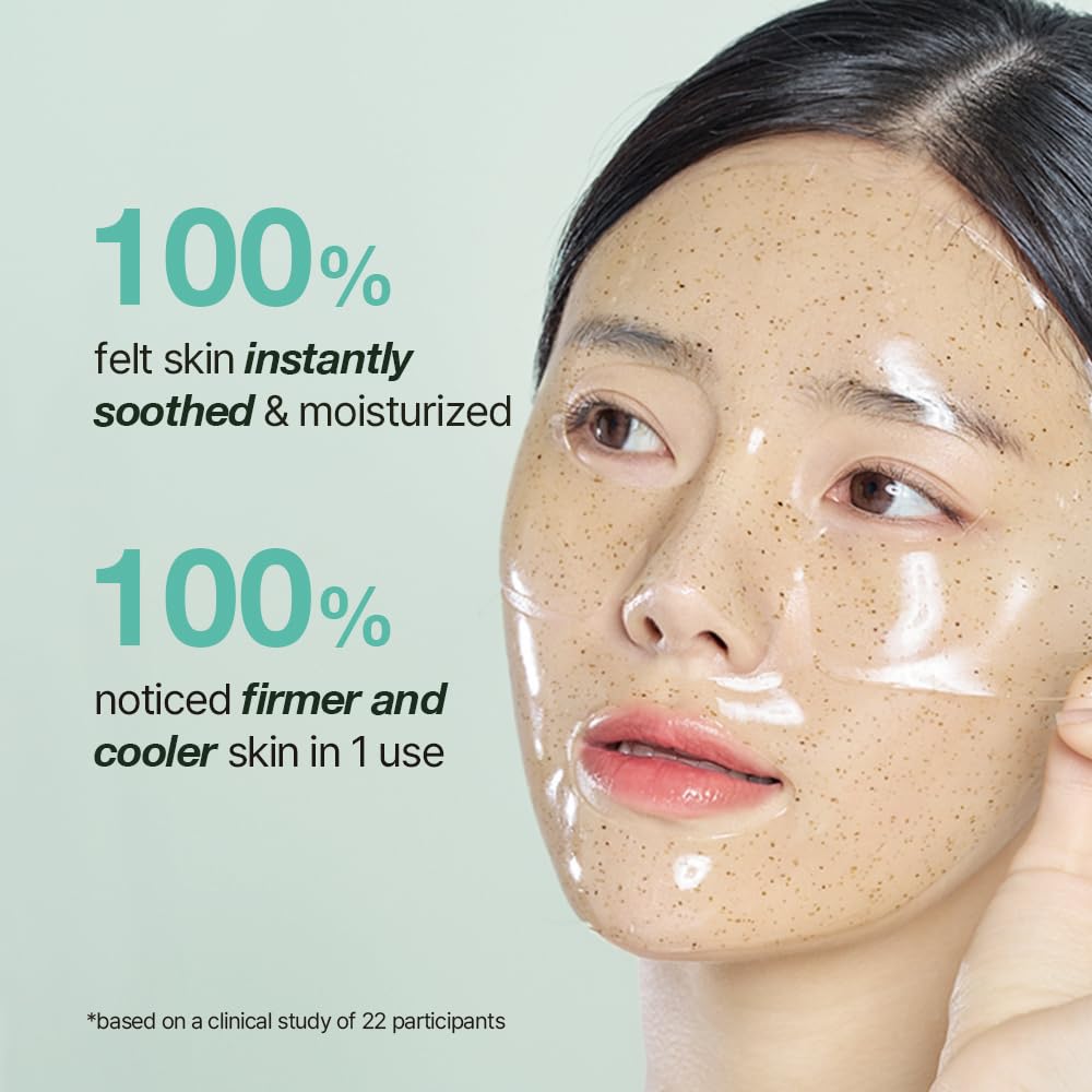 NATURAL DERMA PROJECT mask next to hand for scale and coverage reference
