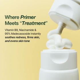 NATURAL DERMA PROJECT cream texture swirl highlighting lightweight, breathable finish