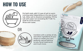 Natural Elephant salt dissolved in foot basin for a soothing foot soak and comfort