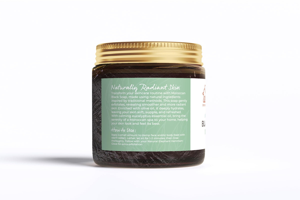 Natural Elephant ingredients display with olives and eucalyptus indicating natural freshness