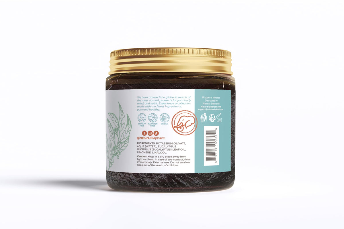 Natural Elephant back label close-up showing directions and ingredient clarity benefit