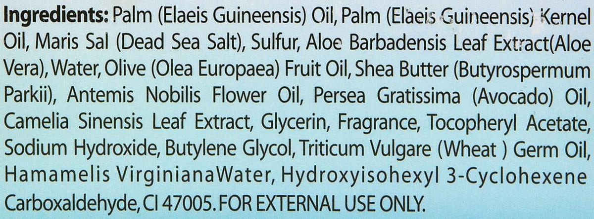 Natural Elephant soap box label showing weight and product details