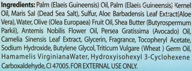 Natural Elephant soap box label showing weight and product details